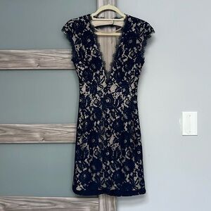 Aidan Mattox navy blue cocktail dress size 2